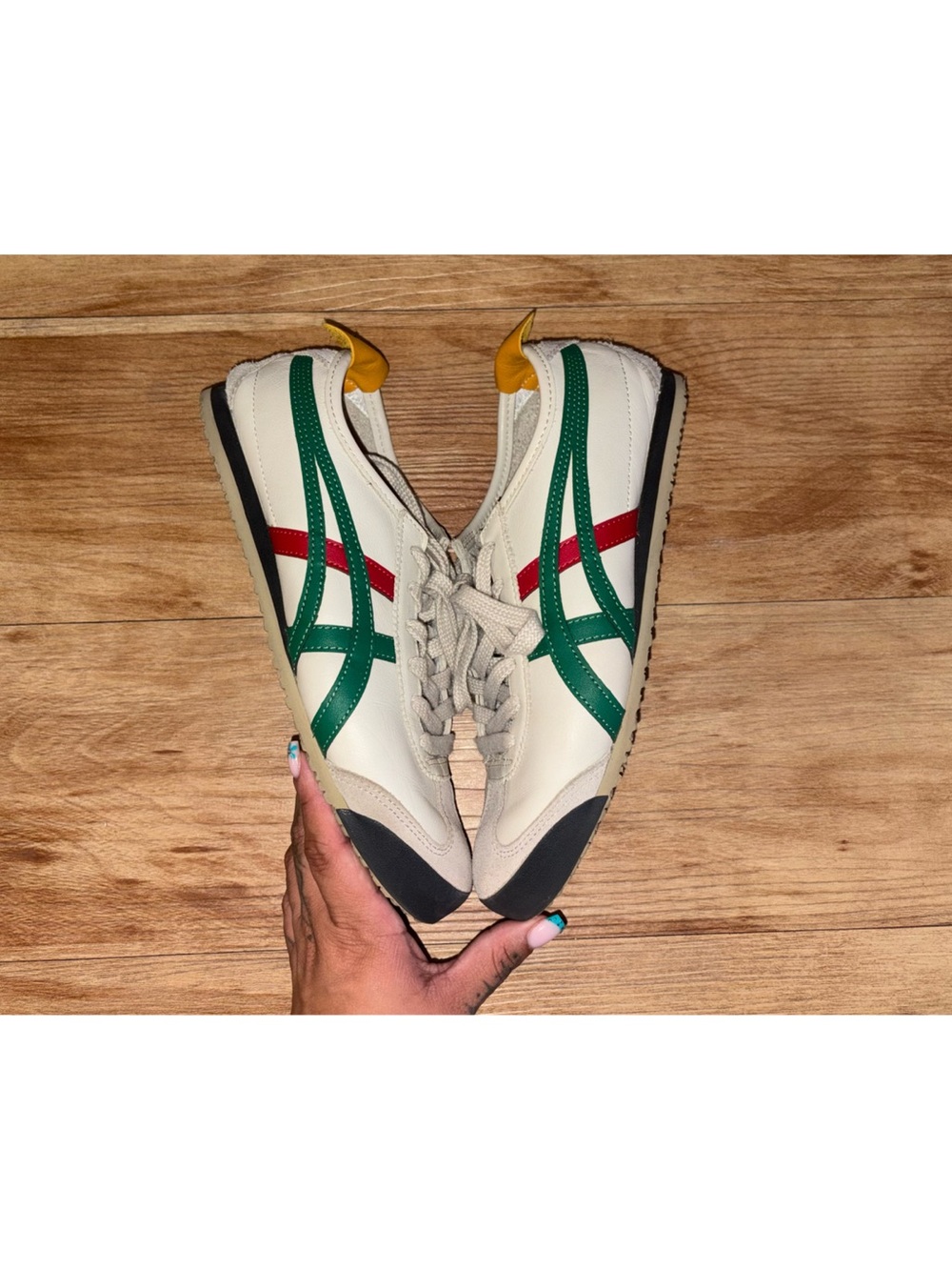 Onitsuka Tiger MEXICO 66 Beige Green Red - Picture 3 of 7